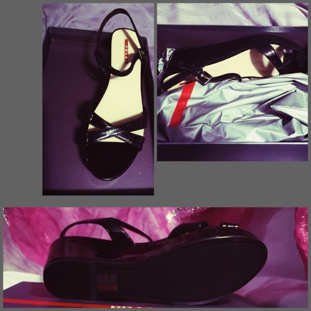 New Prada platform wedge sandals - Picture 4 of 4